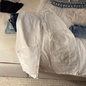 Zara white barrel Jean